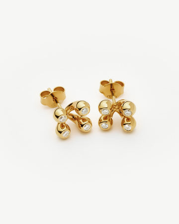 Atom Stud Earrings | 18ct Gold Vermeil Earrings Missoma 