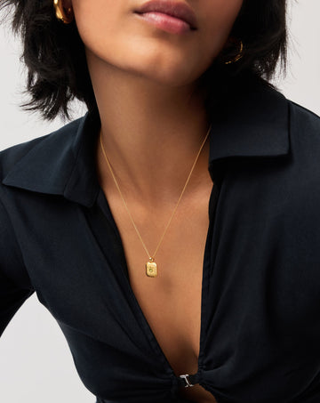 August Birthstone Necklace & Charm Earrings Set | 18ct Gold Vermeil/Peridot Necklaces Missoma 