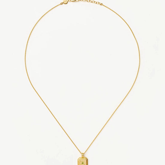 August Birthstone Pendant Necklace | 18ct Gold Vermeil/Peridot Necklaces Missoma 