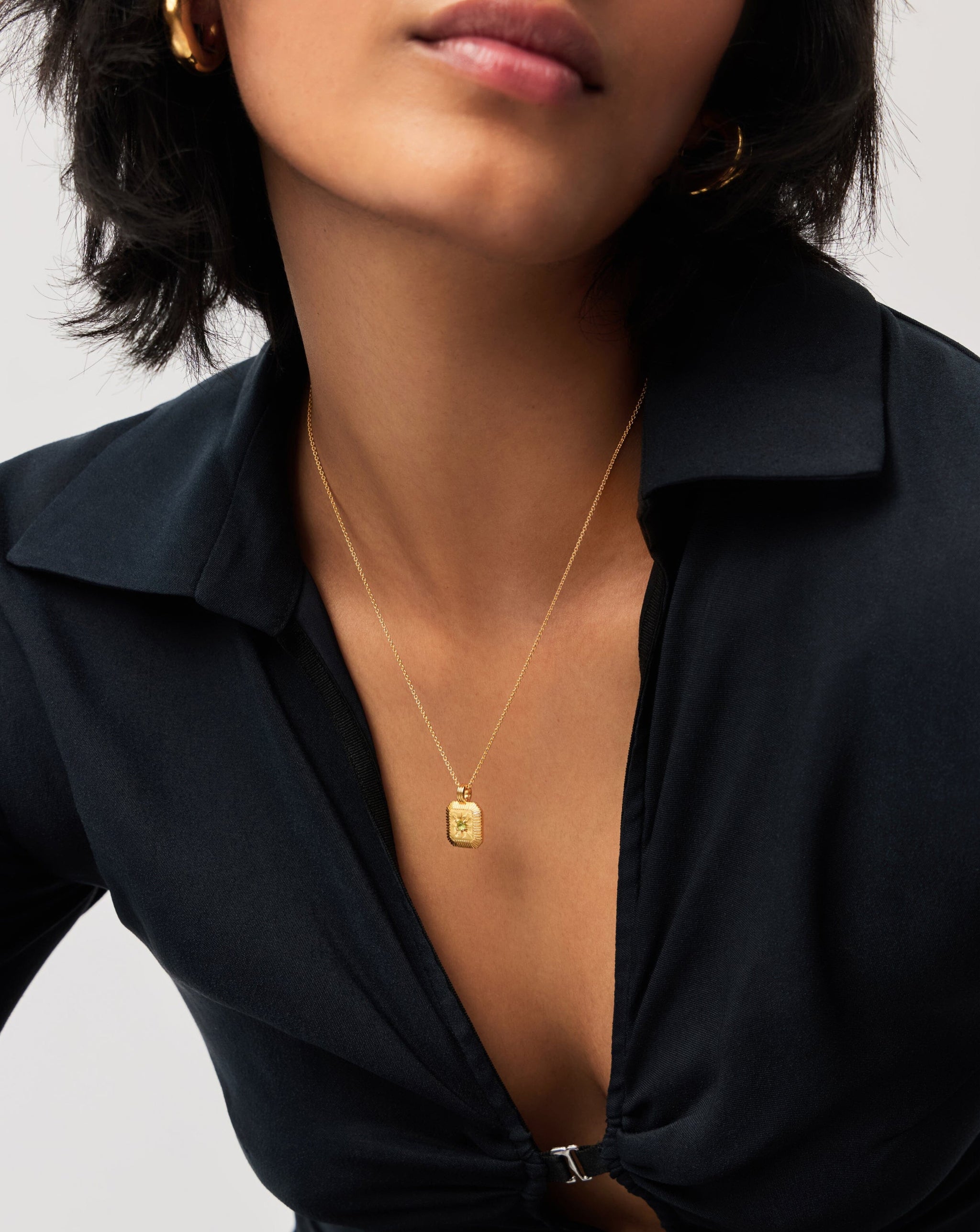 August Birthstone Pendant Necklace | 18ct Gold Vermeil/Peridot Necklaces Missoma 