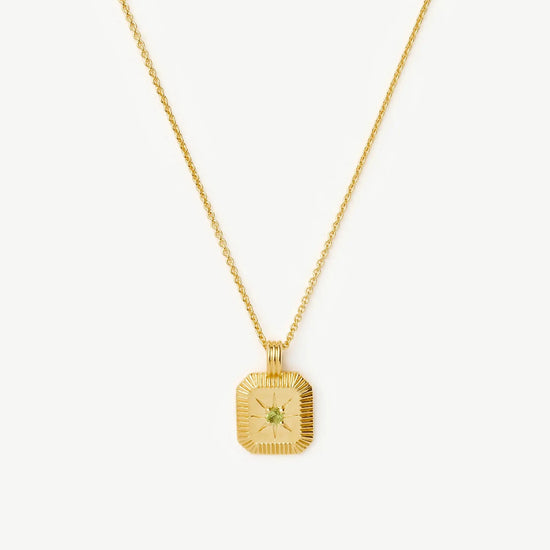 August Birthstone Pendant Necklace | 18ct Gold Vermeil/Peridot Necklaces Missoma 