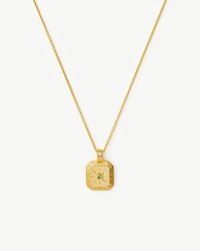 August Birthstone Pendant Necklace | 18ct Gold Vermeil/Peridot Necklaces Missoma 