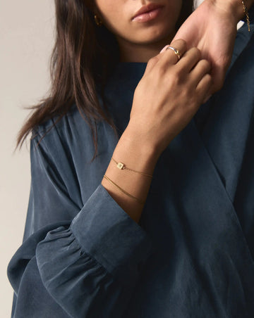 August Birthstone Slider Bracelet | 18ct Gold Plated/Peridot Bracelets Missoma 