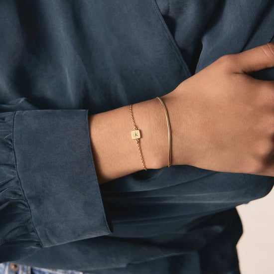August Birthstone Slider Bracelet | 18ct Gold Plated/Peridot Bracelets Missoma 