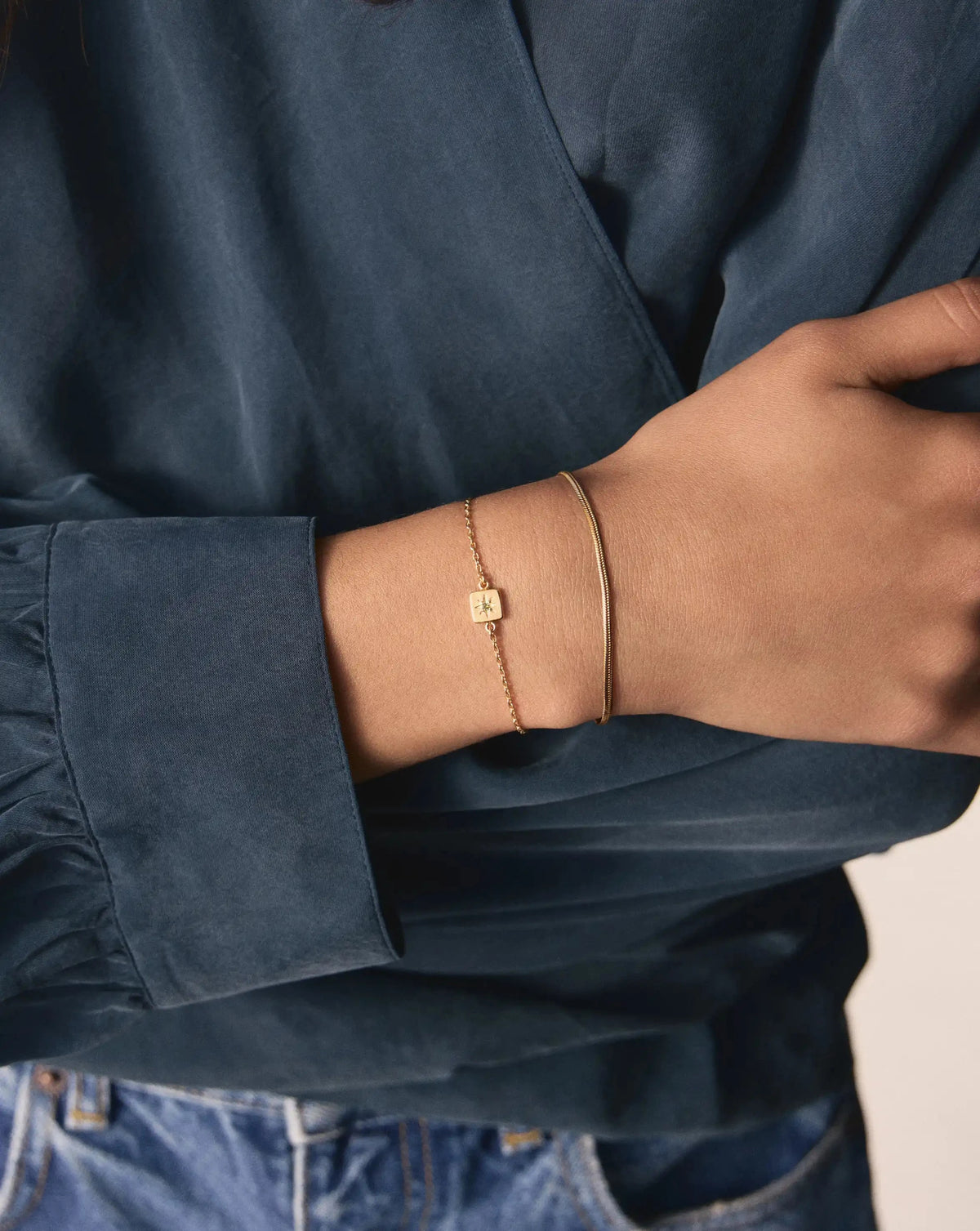 August Birthstone Slider Bracelet | 18ct Gold Plated/Peridot Bracelets Missoma 