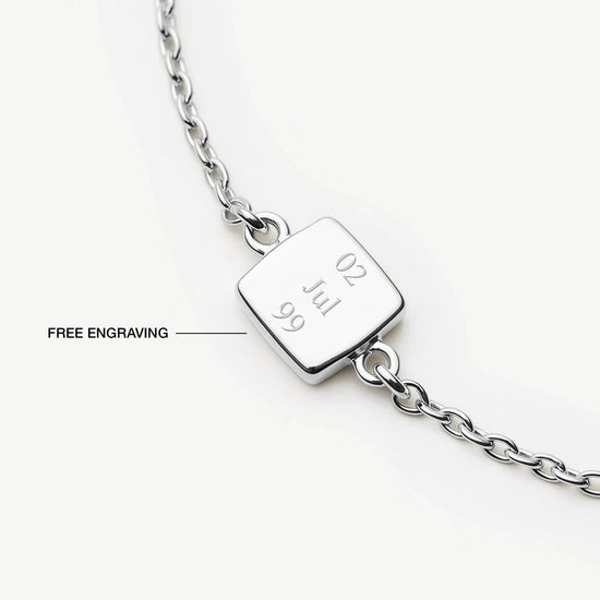 August Birthstone Slider Bracelet | Silver Plated/Peridot Bracelets Missoma 