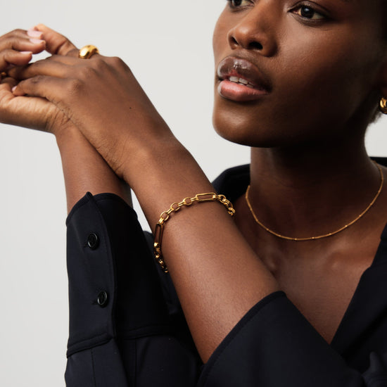 Axiom Chain Bracelet | 18ct Gold Plated Bracelets Missoma 