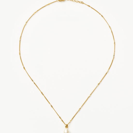 Baroque Pearl Twisted Chain Necklace | 18ct Gold Plated Vermeil/Pearl Necklaces Missoma 