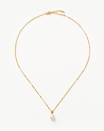 Baroque Pearl Twisted Chain Necklace | 18ct Gold Plated Vermeil/Pearl Necklaces Missoma 