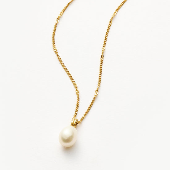 Baroque Pearl Twisted Chain Necklace | 18ct Gold Plated Vermeil/Pearl Necklaces Missoma 