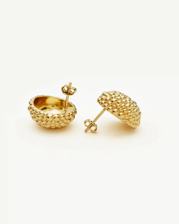 Baya Dome Stud Earrings | 18ct Gold Plated Earrings Missoma 