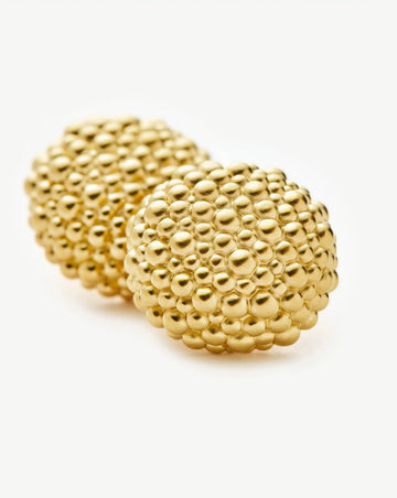Baya Dome Stud Earrings | 18ct Gold Plated Earrings Missoma 