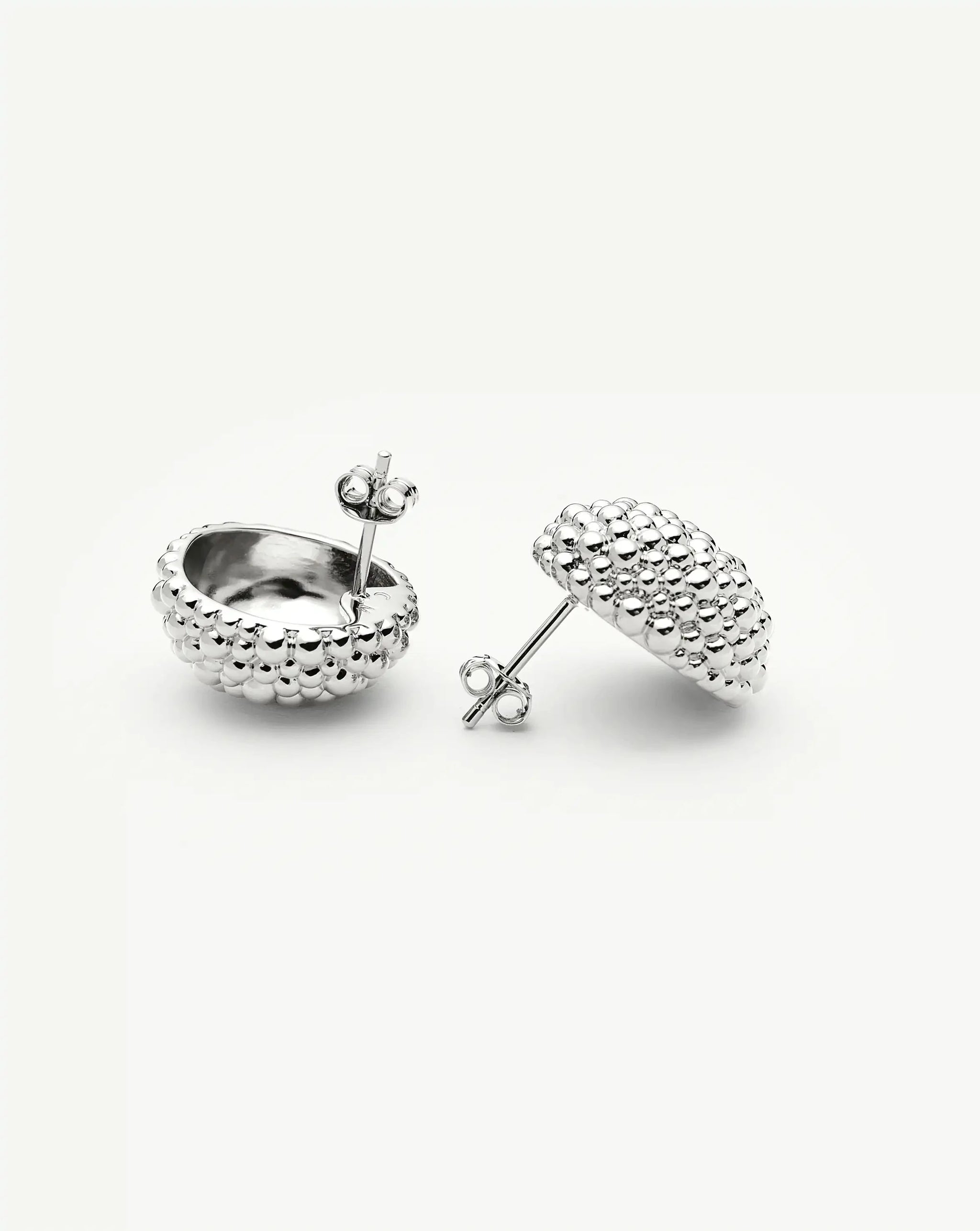 Baya Dome Stud Earrings | Silver Plated Earrings Missoma 