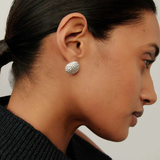 Baya Dome Stud Earrings | Silver Plated Earrings Missoma 