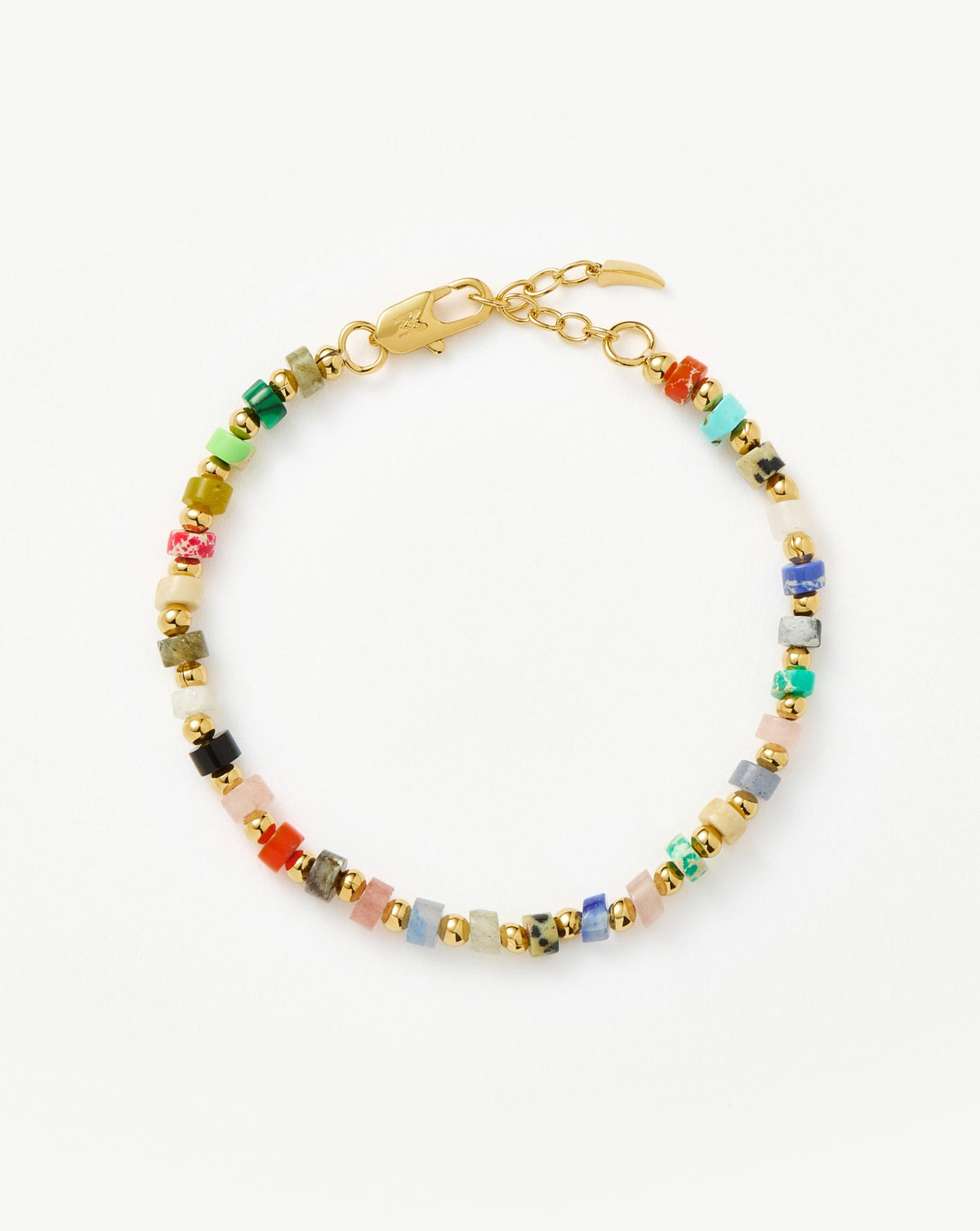 Beaded Bracelet 18ct Plated Multi Beaded