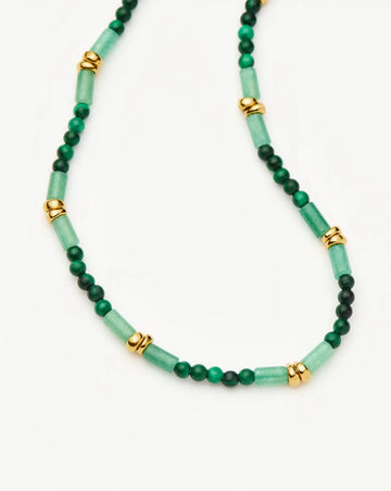 Beaded Gemstone Bracelet | 18ct Gold Plated/Mojito Green Bracelets Missoma 