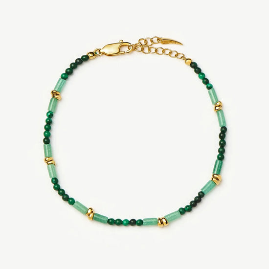Beaded Gemstone Bracelet | 18ct Gold Plated/Mojito Green Bracelets Missoma 