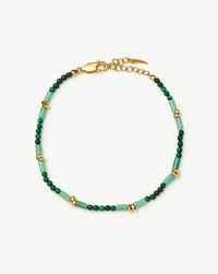 Beaded Gemstone Bracelet | 18ct Gold Plated/Mojito Green Bracelets Missoma 