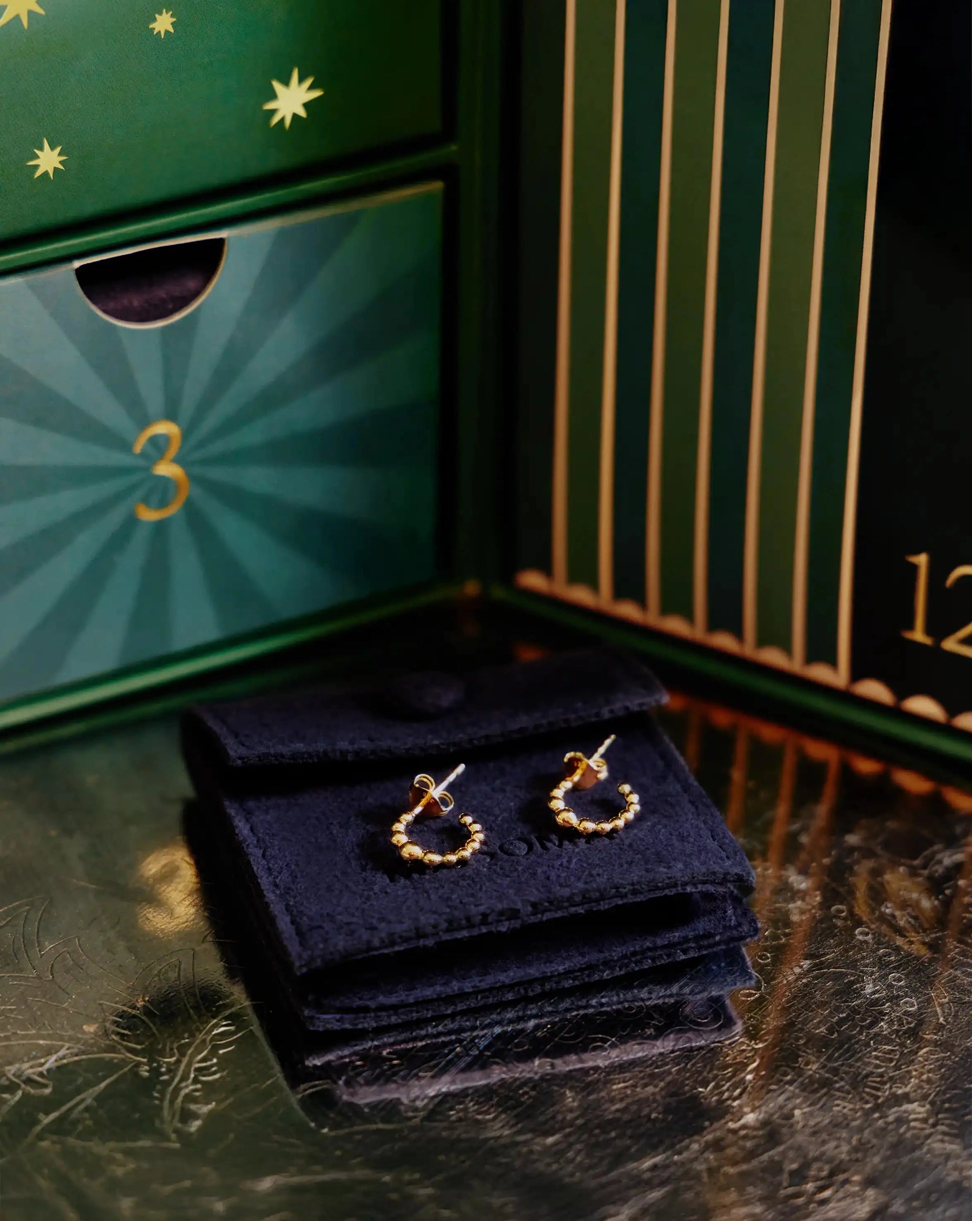 Beaded Mini Hoop Earrings | 18ct Gold Plated Earrings Missoma 