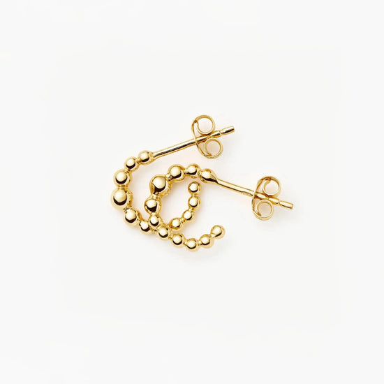 Beaded Mini Hoop Earrings | 18ct Gold Plated Earrings Missoma 