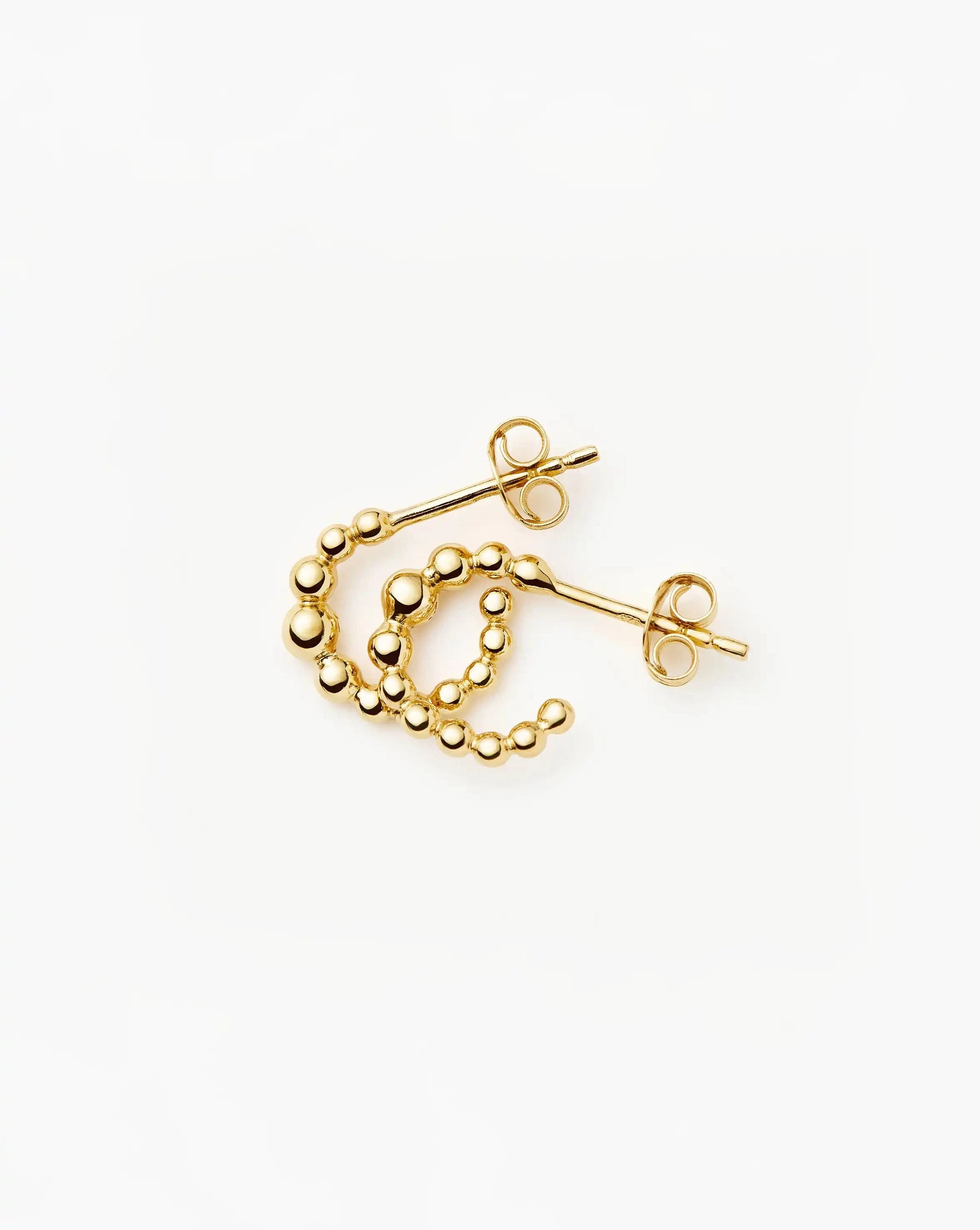 Beaded Mini Hoop Earrings | 18ct Gold Plated Earrings Missoma 