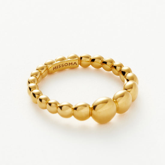 Beaded Stacking Ring | 18ct Gold Vermeil Rings Missoma 