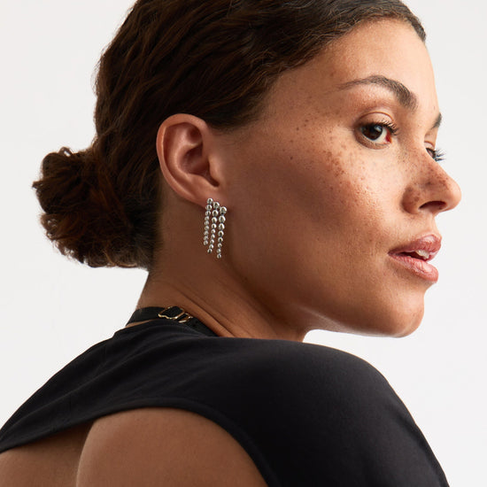 Beaded Waterfall Drop Earrings | Sterling Silver Earrings Missoma 