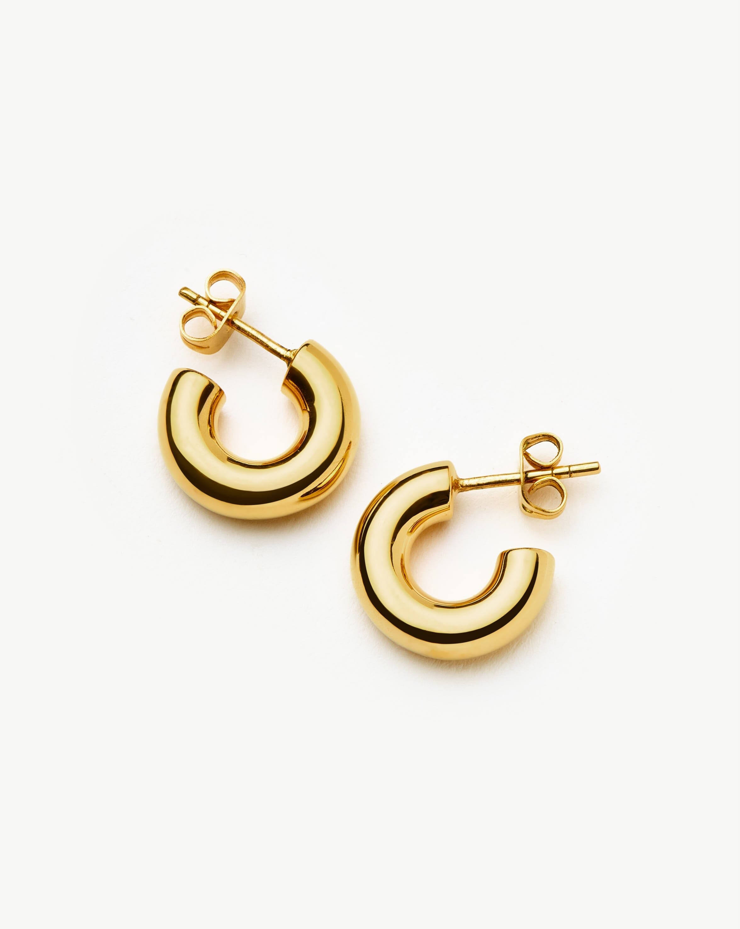 Chubby Mini Hoop Earrings | 18ct Gold Vermeil | Missoma UK