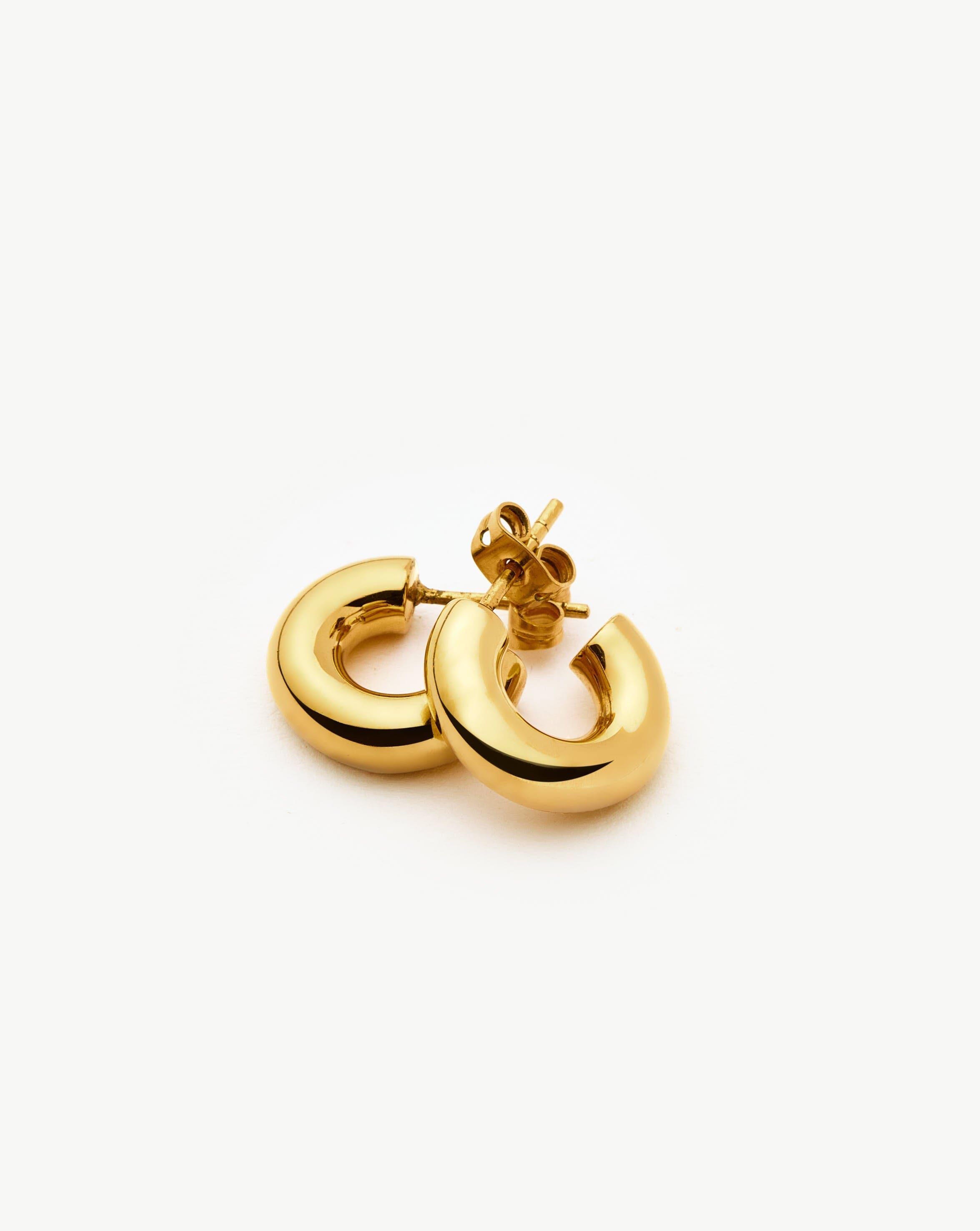 Chubby Mini Hoop Earrings | 18ct Gold Vermeil | Missoma UK