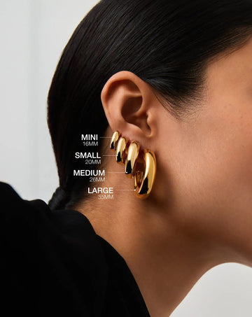 Chubby Mini Hoop Earrings | 18ct Gold Vermeil Earrings Missoma 