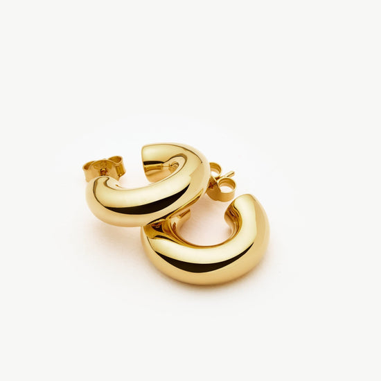 Chubby Small Hoop Earrings | 18ct Gold Vermeil Earrings Missoma 