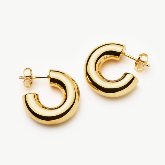 Chubby Small Hoop Earrings | 18ct Gold Vermeil Earrings Missoma 