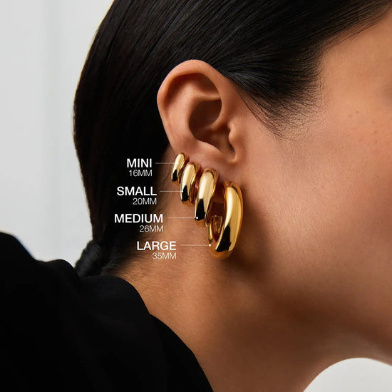 Chubby Small Hoop Earrings | 18ct Gold Vermeil Earrings Missoma 