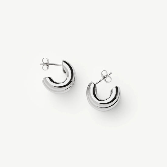 Chubby Triple Small Hoop Earrings | Silver Plated Earrings Missoma 