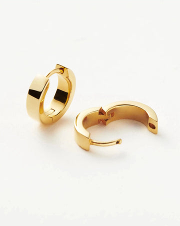 Chubby Tunnel Huggies | 18ct Gold Plated Earrings Missoma 