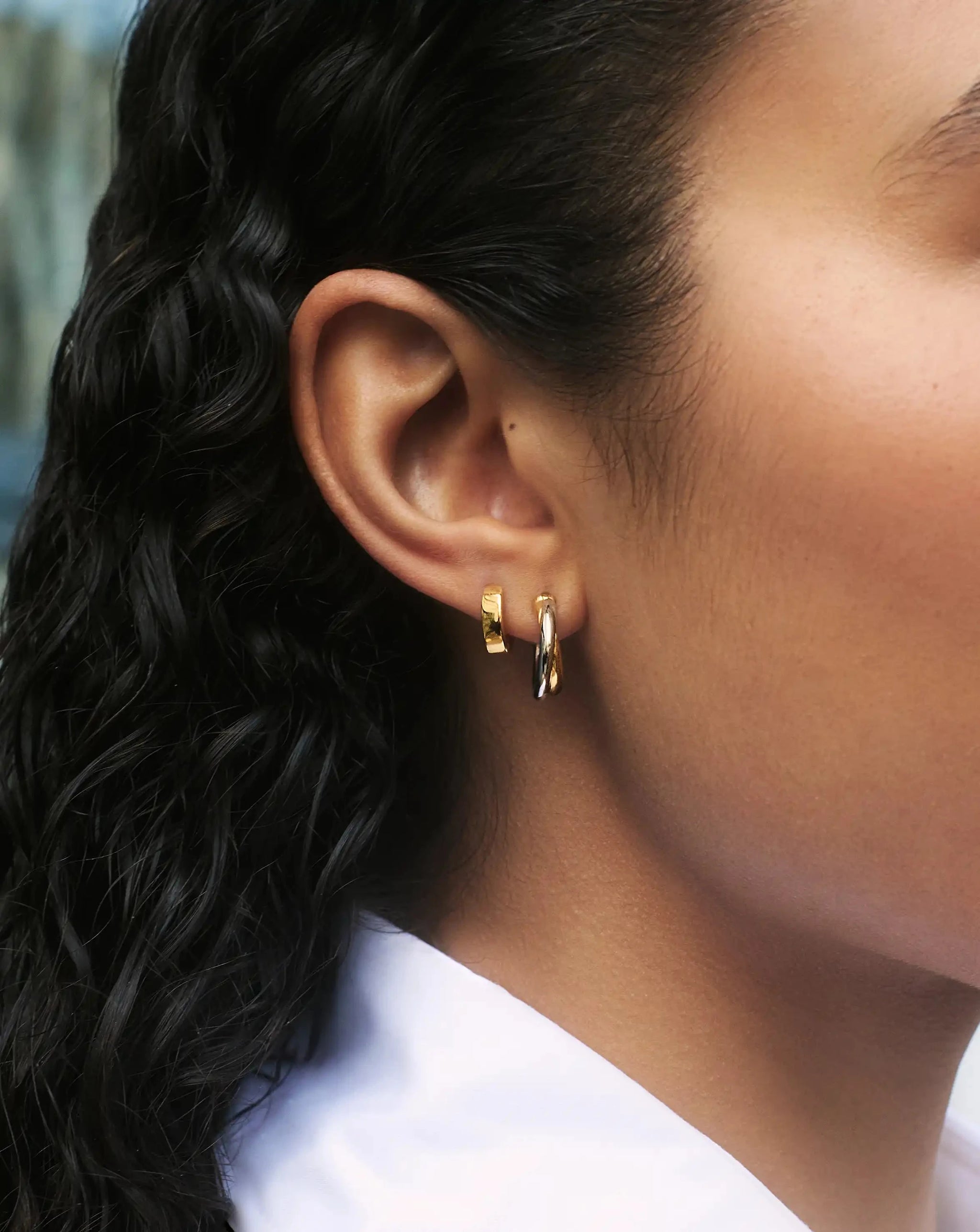 Chubby Tunnel Huggies | 18ct Gold Vermeil Earrings Missoma 