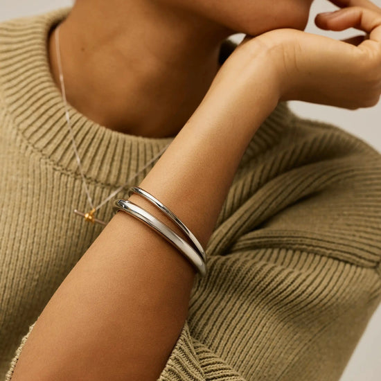 Chunky Bangle Set | Platinum Plated Bracelets Missoma 