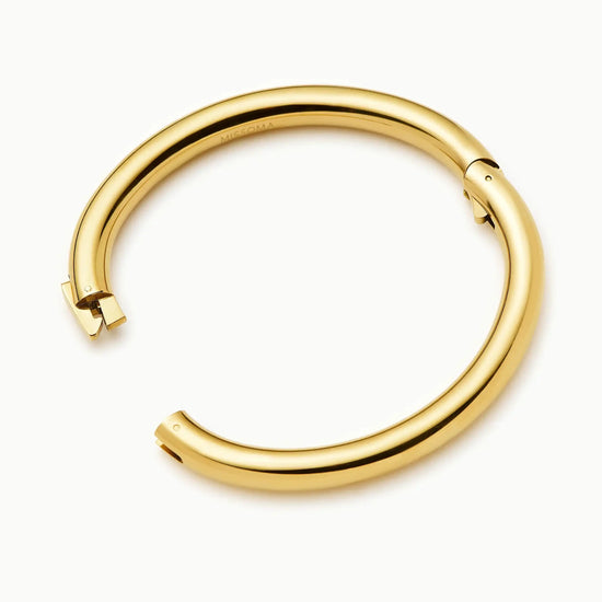 Chunky Round Hinged Bangle | 18ct Gold Plated Bracelets Missoma 
