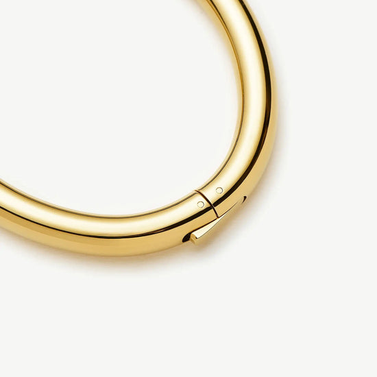 Chunky Round Hinged Bangle | 18ct Gold Plated Bracelets Missoma 