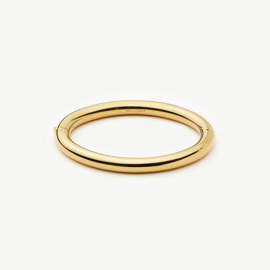 Chunky Round Hinged Bangle | 18ct Gold Plated Bracelets Missoma 