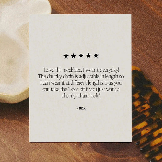Chunky T-Bar Chain Necklace customer review 