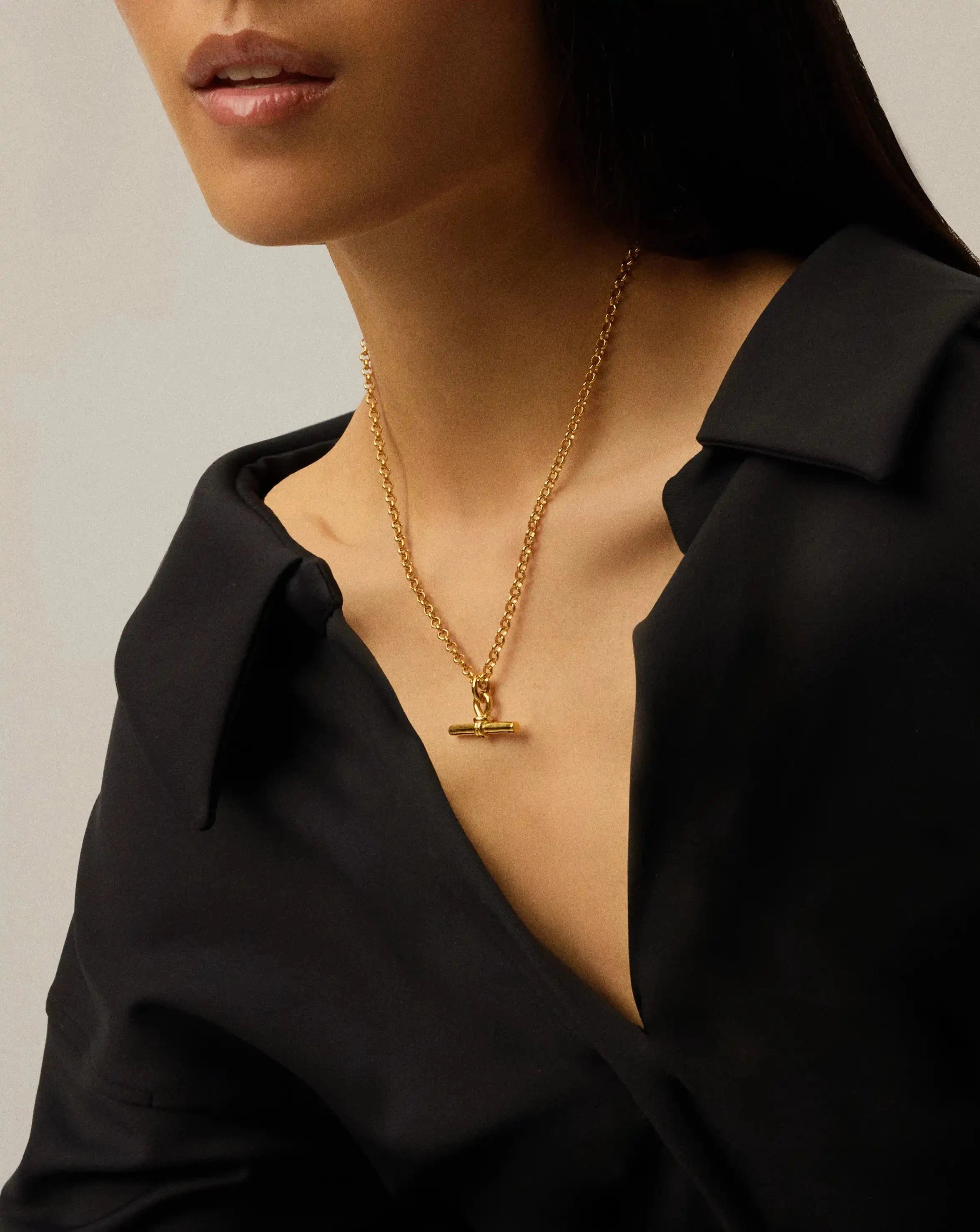 Chunky T-Bar Chain Necklace | 18ct Gold Plated Necklaces Missoma 