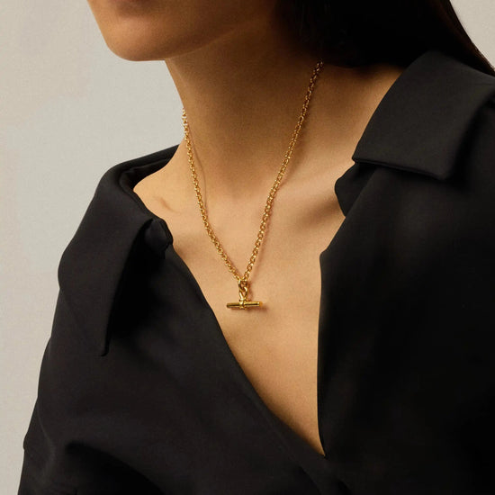 Chunky T-Bar Chain Necklace | 18ct Gold Plated Necklaces Missoma 