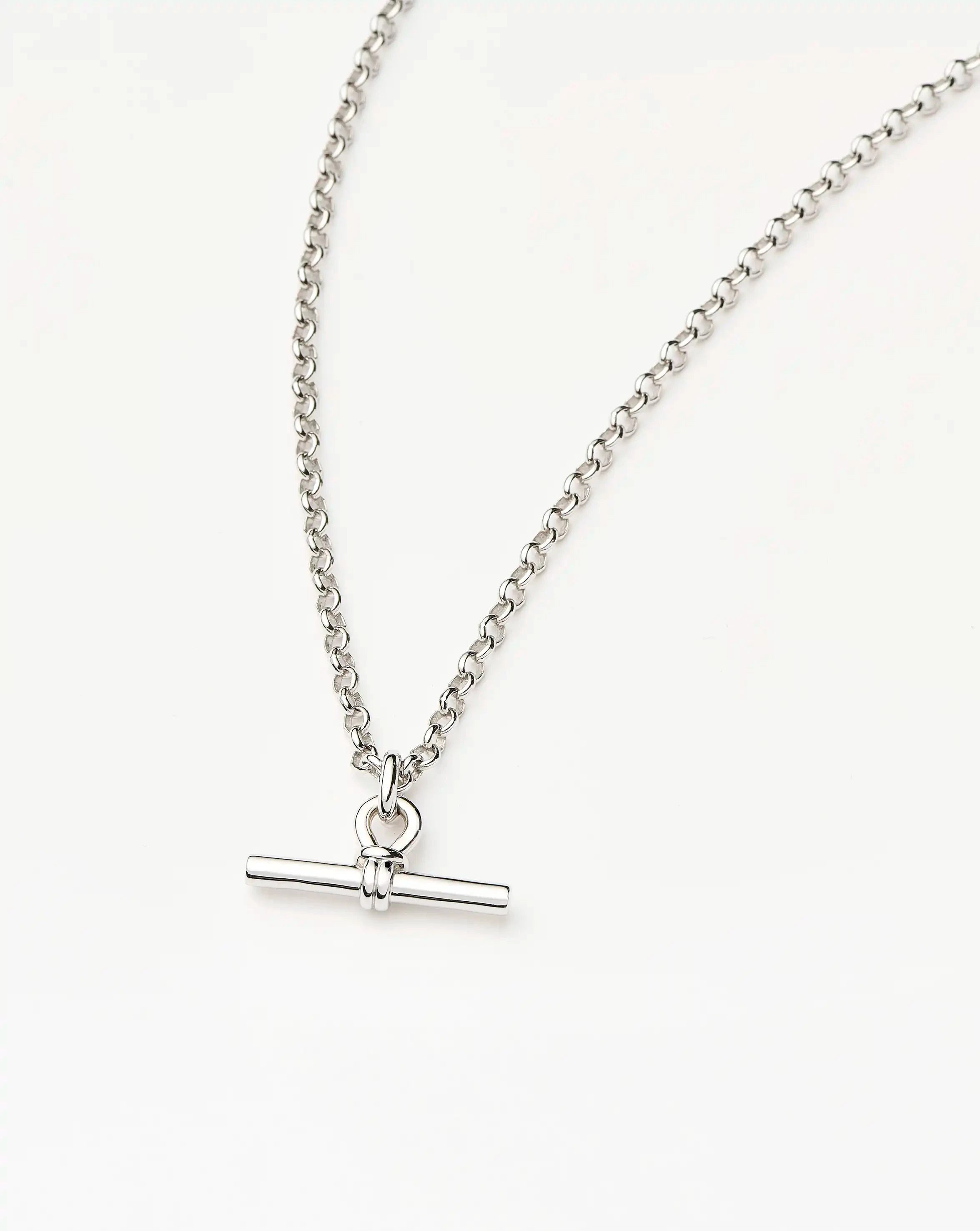 Chunky T-Bar Chain Necklace | Silver Plated Necklaces Missoma 