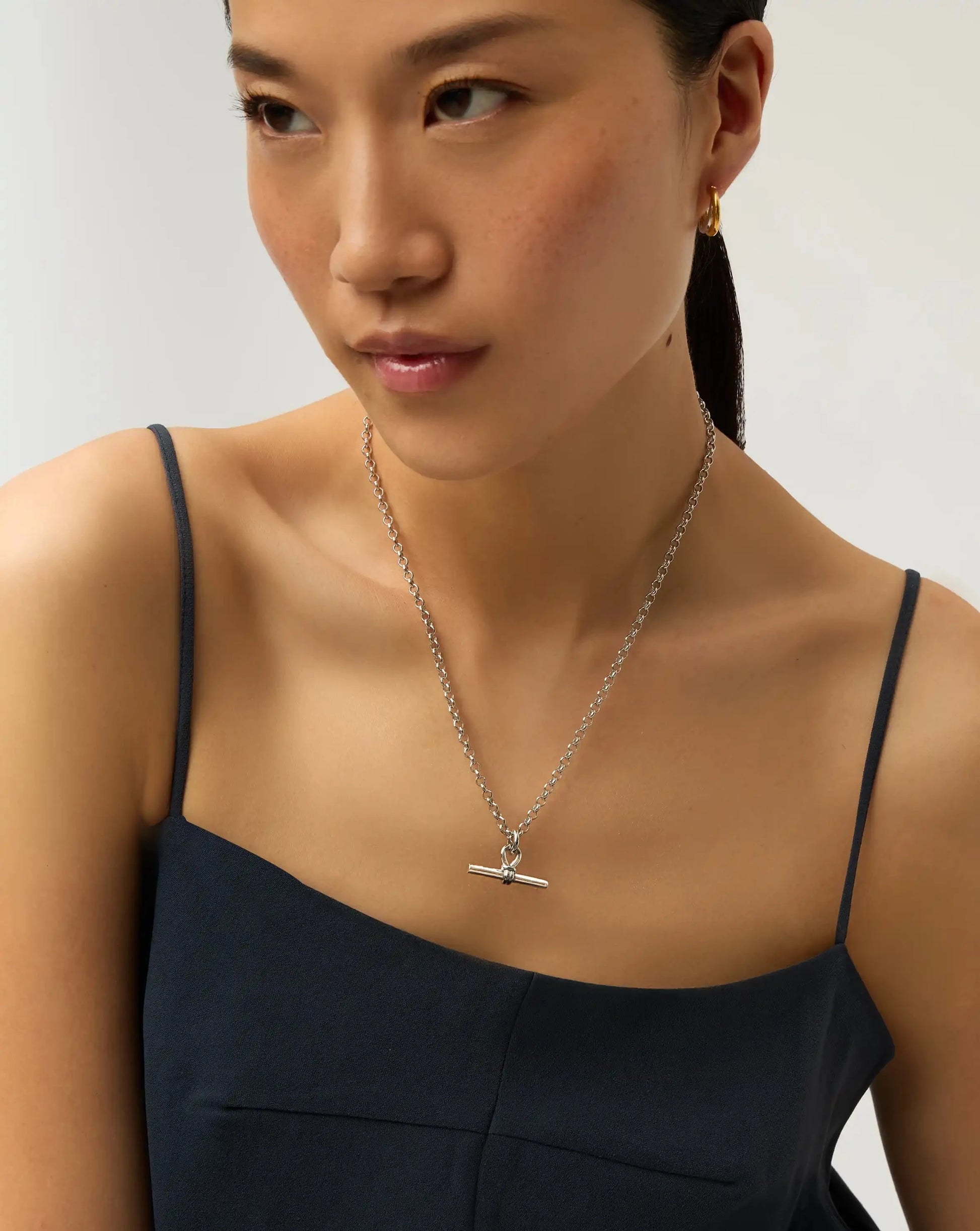 Chunky T-Bar Chain Necklace | Silver Plated Necklaces Missoma 