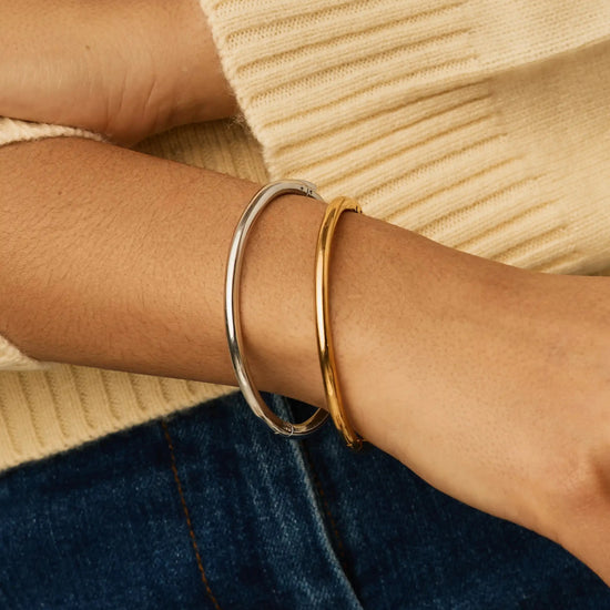 Mosomi Bangle Classic Bangle Set in Silver & Gold | Missoma UK
