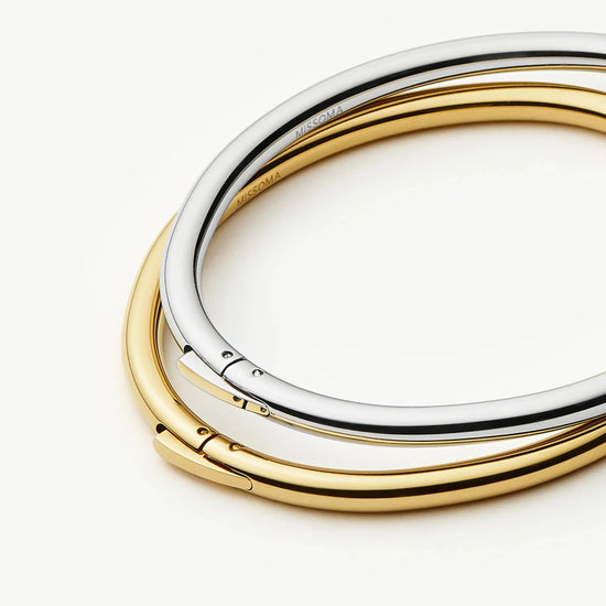 Mosomi Bangle Classic Bangle Set in Silver & Gold | Missoma UK