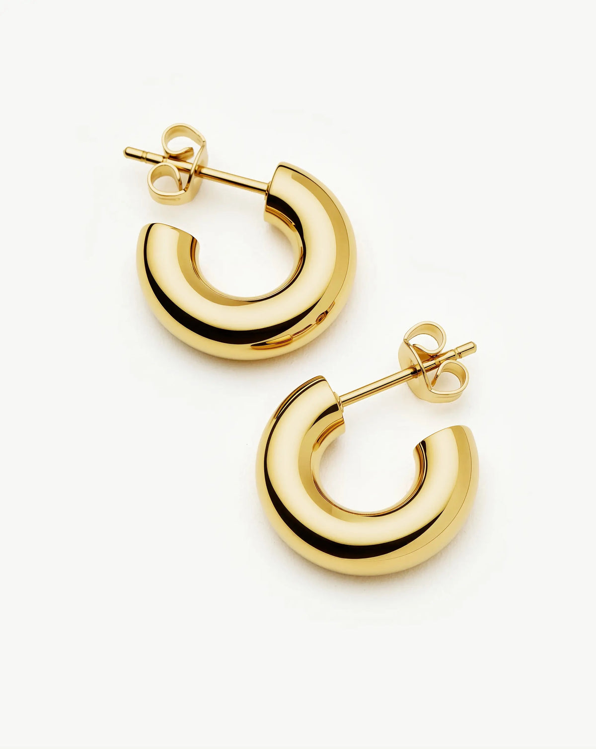 Classic Chubby Small Hoop Earrings | 18ct Gold Plated Earrings Missoma 