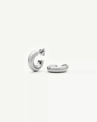 Classic Chubby Small Hoop Earrings | Platinum Plated Earrings Missoma 