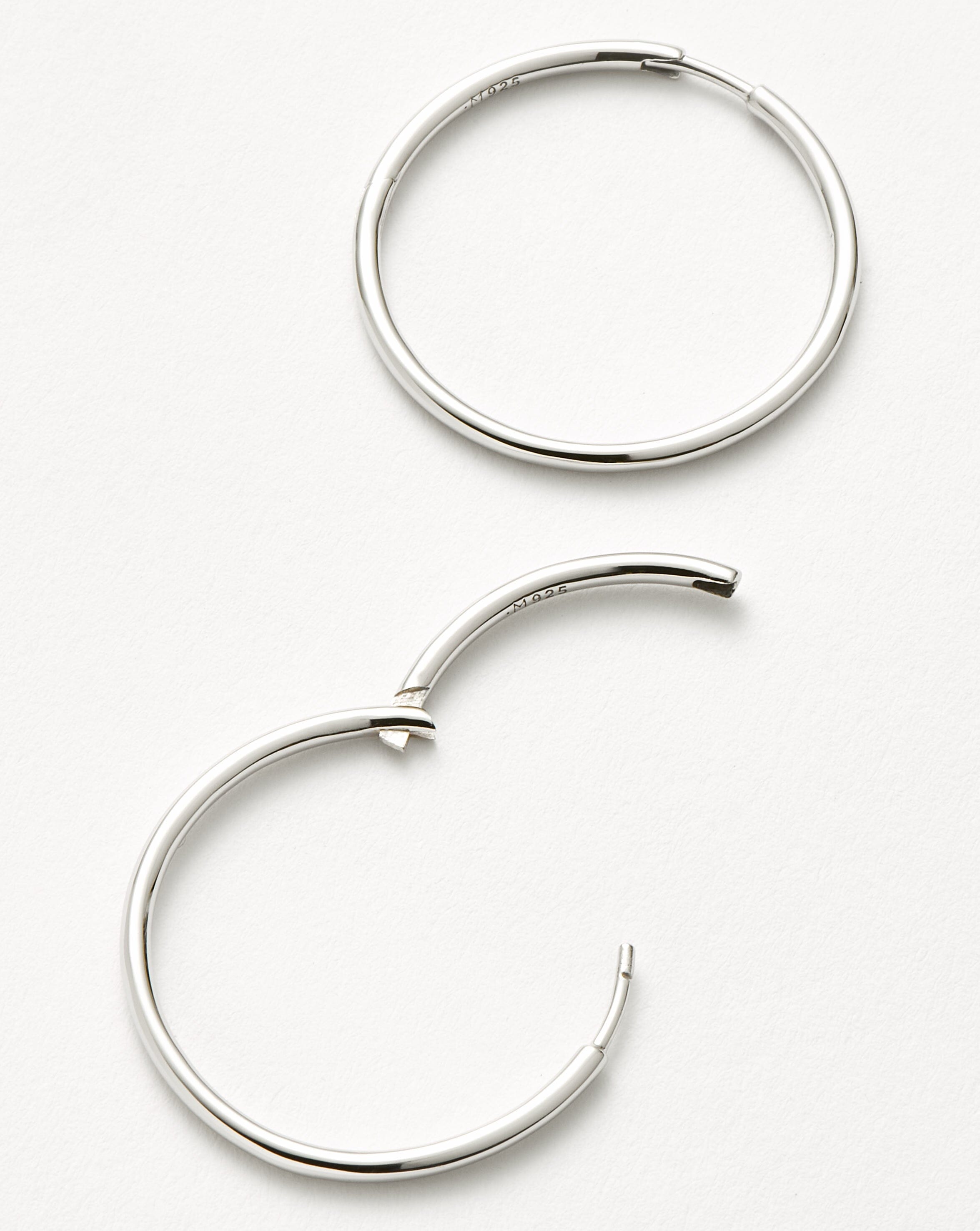 Classic Medium Hoop Earrings | Rhodium Plated on Recycled Sterling Silver Earrings Missoma 